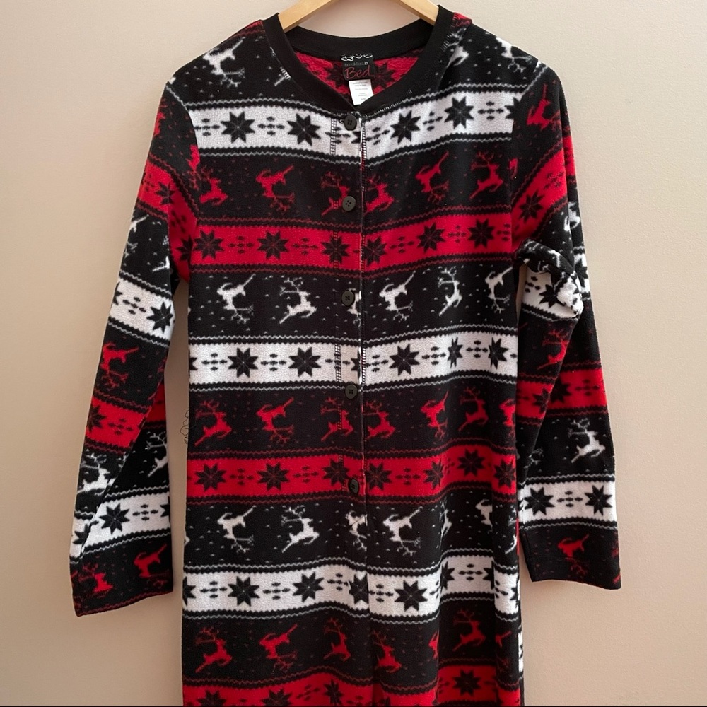 Breakfast In Bed Fleece Onesie Size M